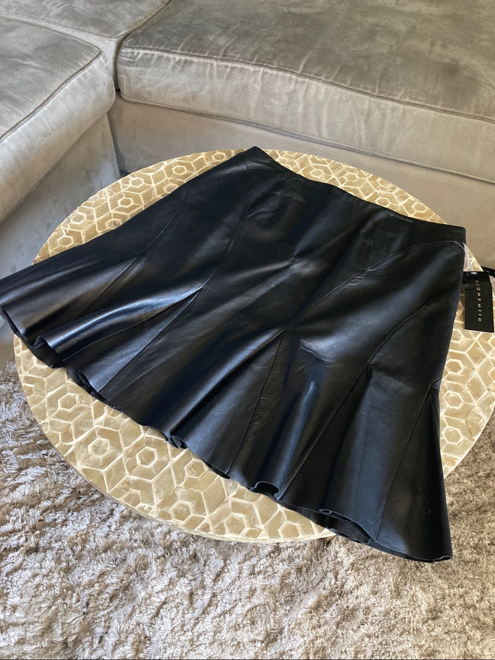 NEW! Bagatelle Y2K Genuine Leather Flounce Skirt (16) - Picture 10 of 10